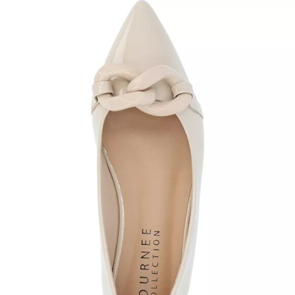 Journee Collection  Clareene Chain Pointed Toe Flats Various Sizes NIB - Picture 4 of 4